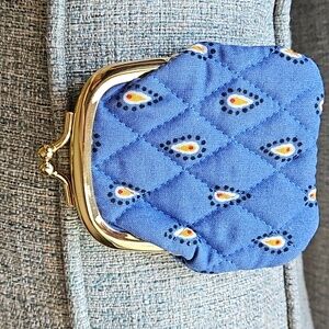 Vera Bradley coin purse with kiss lock closure